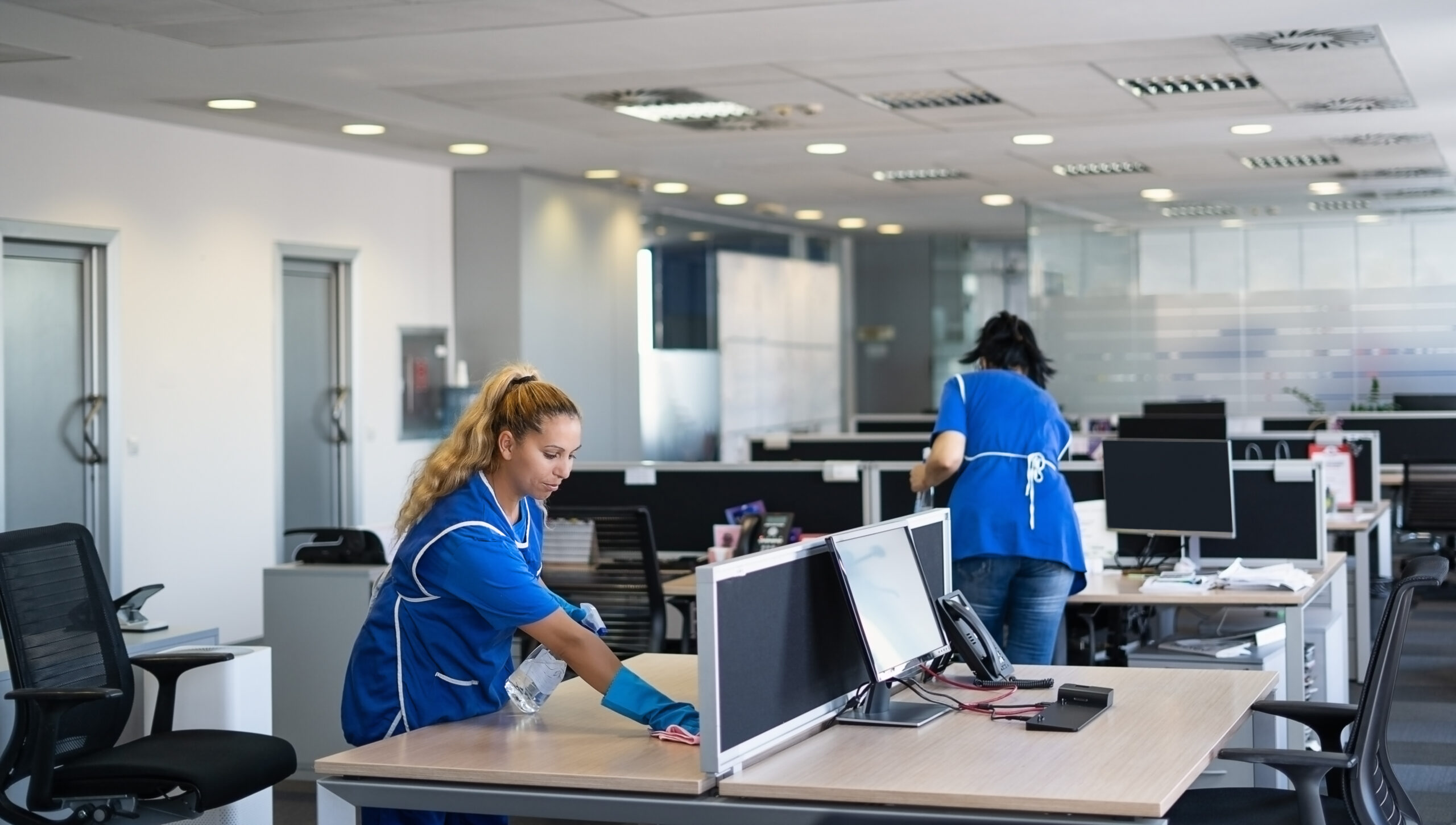 Commercial office-cleaning service, as featured on Ergo Clean’s website